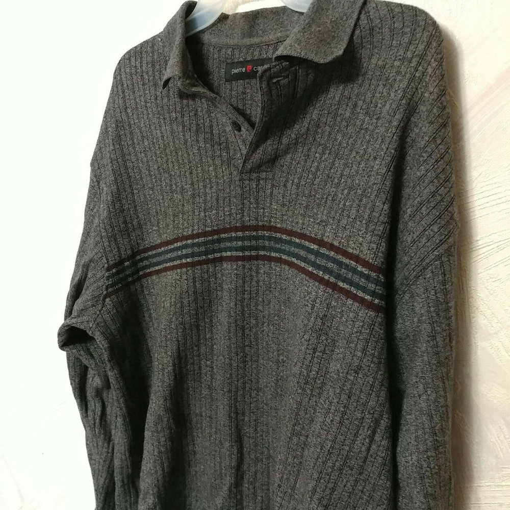 DESIGNER VINTAGE PIERRE CARDIN WOOL JERSEY MENS XL